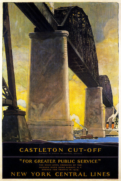 Castleton Albany vintage travel poster repro 12x17  