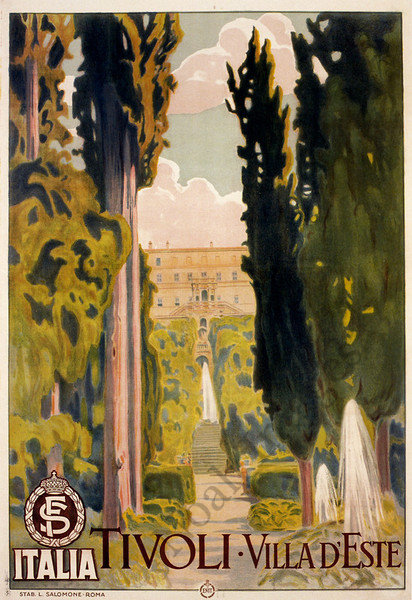 Tivoli vintage travel poster repro 12x17  