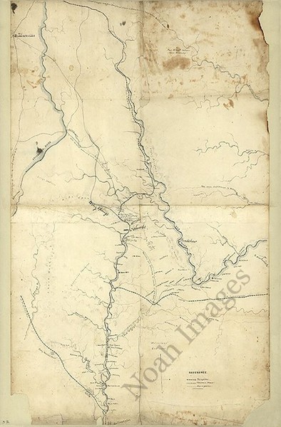 Map of Pocahontas county WV c1865 reprint 36x24